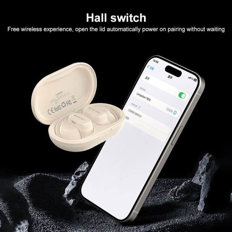 Langsdom TS19 Ear-mounted ENC Noise Reduction Wireless Bluetooth Earphone(Black) - free shipping - PMC Jewellery - Order now!