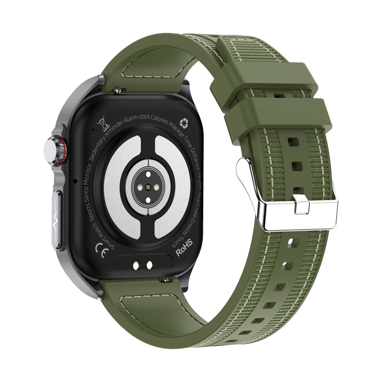 ET585 2.04 inch Nylon Strap IP68 Waterproof Smart Watch, Support ECG / Blood Composition Measurement(Green) - free shipping - PMC Jewellery - Order now!