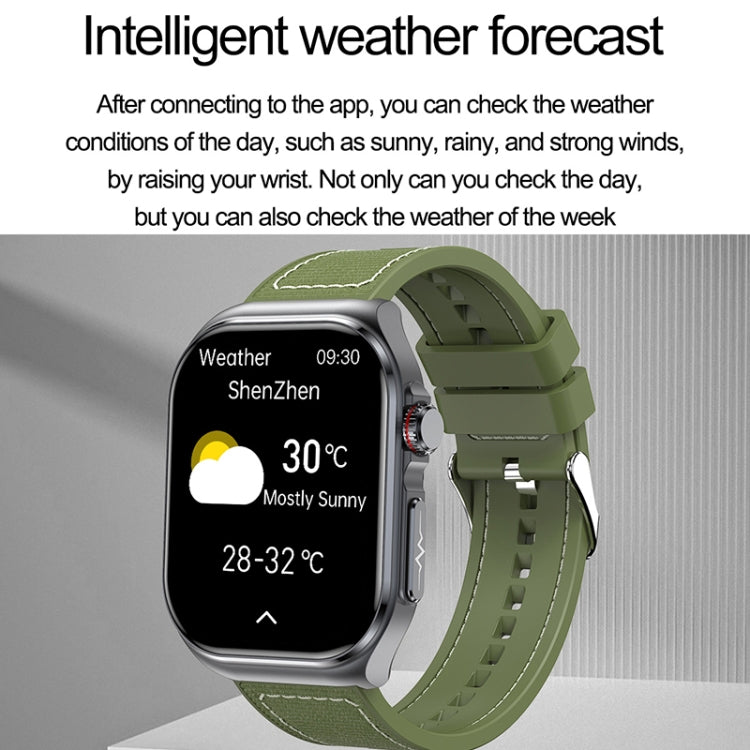 ET585 2.04 inch Nylon Strap IP68 Waterproof Smart Watch, Support ECG / Blood Composition Measurement(Green) - free shipping - PMC Jewellery - Order now!