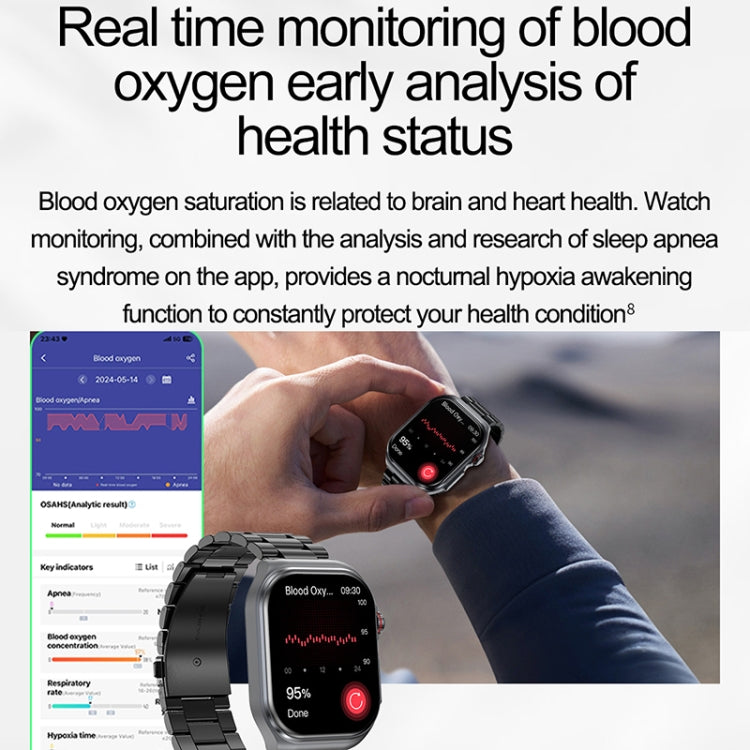 ET585 2.04 inch Nylon Strap IP68 Waterproof Smart Watch, Support ECG / Blood Composition Measurement(Green) - free shipping - PMC Jewellery - Order now!