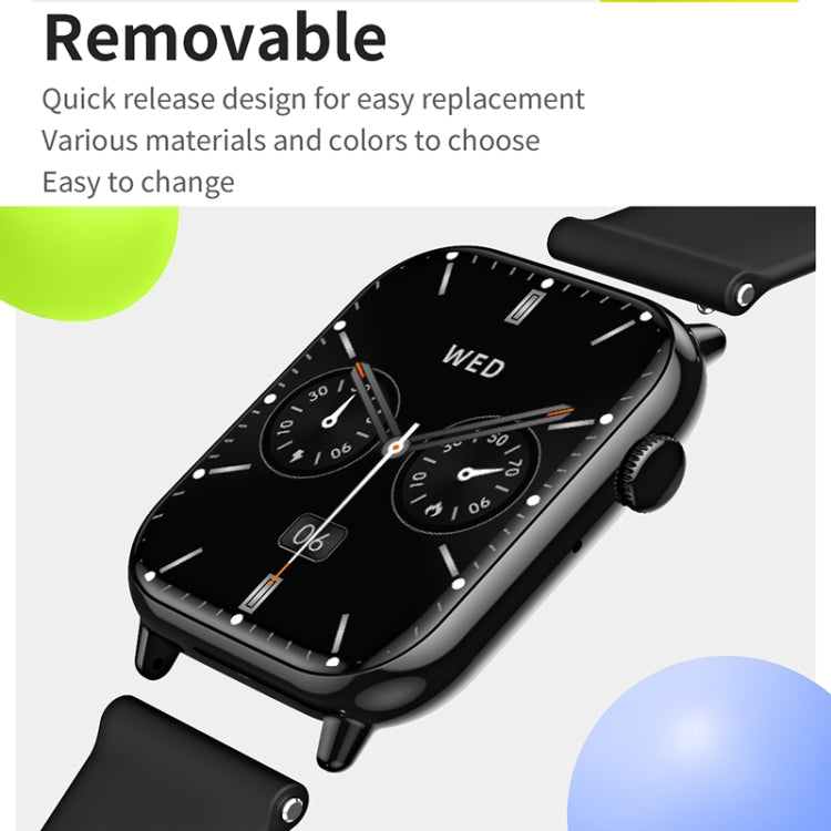 HD15 1.75 inch Silicone Strap IP68 Waterproof Smart Watch, Support Sedentary Reminder / Sleep Monitoring(Silver) - Smart Watches by PMC TechLife | Online Shopping South Africa | PMC TechLife | Buy Now Pay Later Mobicred