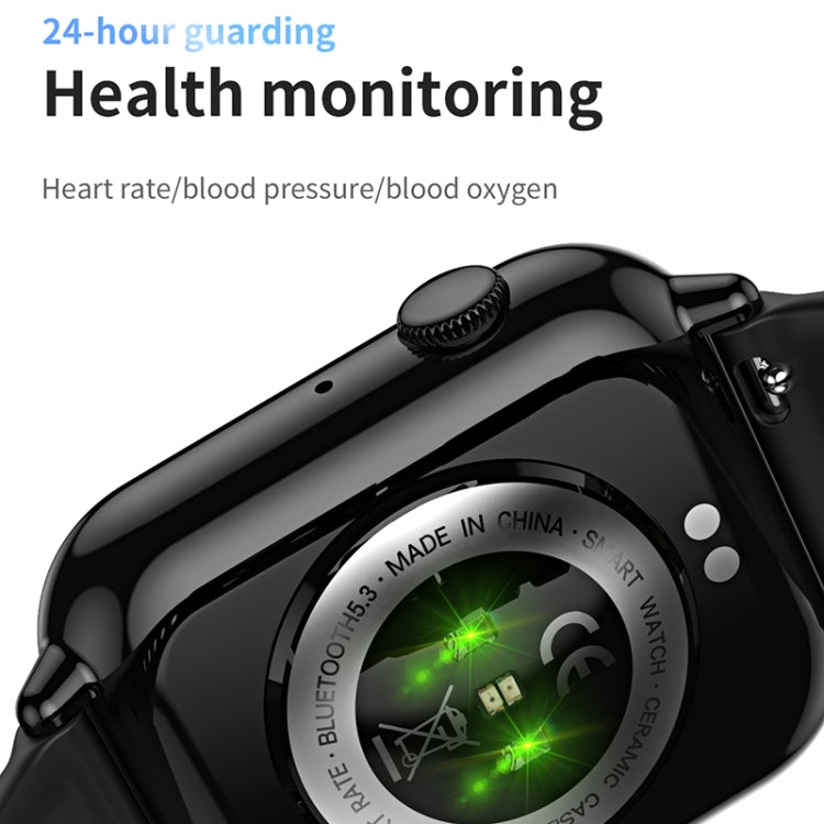 HD15 1.75 inch Silicone Strap IP68 Waterproof Smart Watch, Support Sedentary Reminder / Sleep Monitoring(Silver) - Smart Watches by PMC TechLife | Online Shopping South Africa | PMC TechLife | Buy Now Pay Later Mobicred