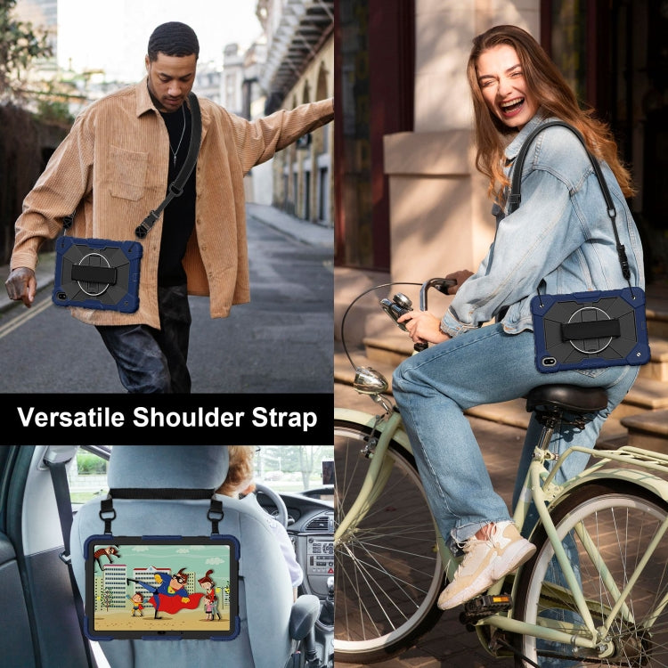For Huawei MatePad SE 11 2024 Contrast Color Robot Silicone Hybrid PC Tablet Case(Navy Black) - Huawei by PMC TechLife | Online Shopping South Africa | PMC TechLife | Buy Now Pay Later Mobicred