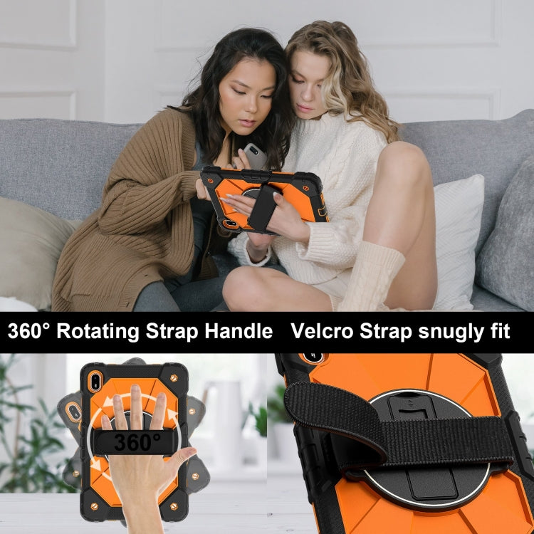 For Huawei MatePad SE 11 2024 Contrast Color Robot Silicone Hybrid PC Tablet Case(Black Orange) - free shipping - PMC TechLife - Order now!