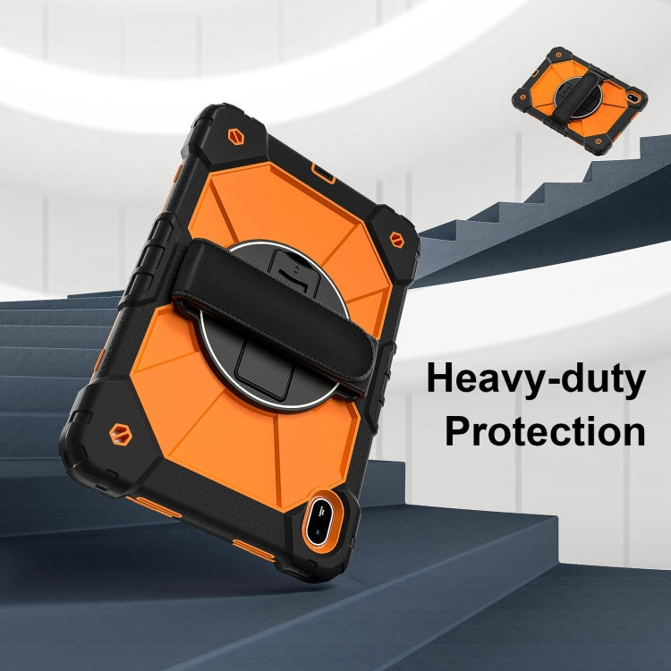 For Huawei MatePad SE 11 2024 Contrast Color Robot Silicone Hybrid PC Tablet Case(Black Orange) - free shipping - PMC TechLife - Order now!