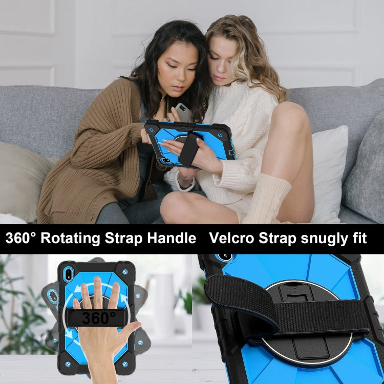 For Huawei MatePad SE 11 2024 Contrast Color Robot Silicone Hybrid PC Tablet Case(Black Blue) - Huawei by PMC TechLife | Online Shopping South Africa | PMC TechLife | Buy Now Pay Later Mobicred