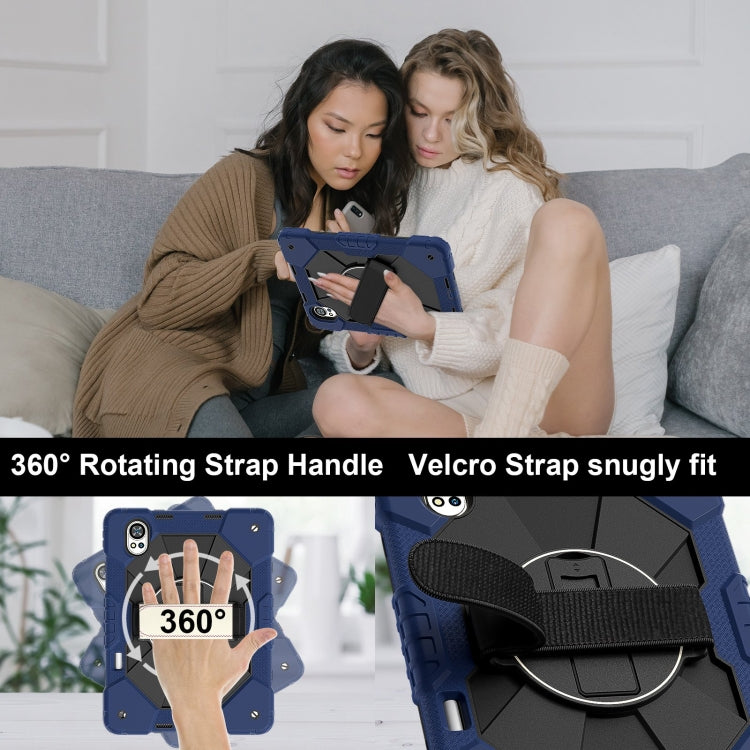For Huawei MatePad Air 12 2024 Contrast Color Robot Silicone Hybrid PC Tablet Case(Navy Black) - Huawei by PMC Jewellery | Online Shopping South Africa | PMC Jewellery | Buy Now Pay Later Mobicred