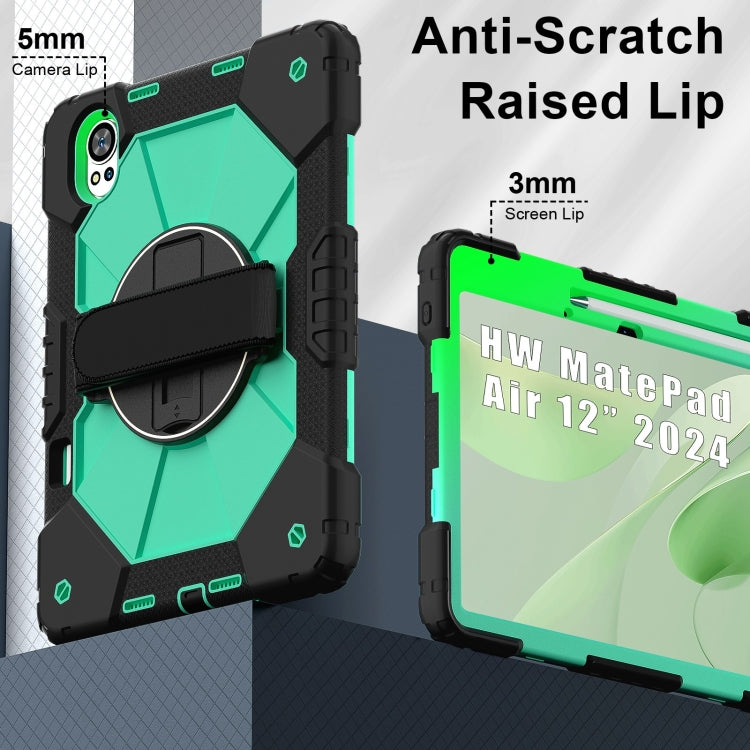 For Huawei MatePad Air 12 2024 Contrast Color Robot Silicone Hybrid PC Tablet Case(Black Mint Green) - free shipping - PMC TechLife - Order now!