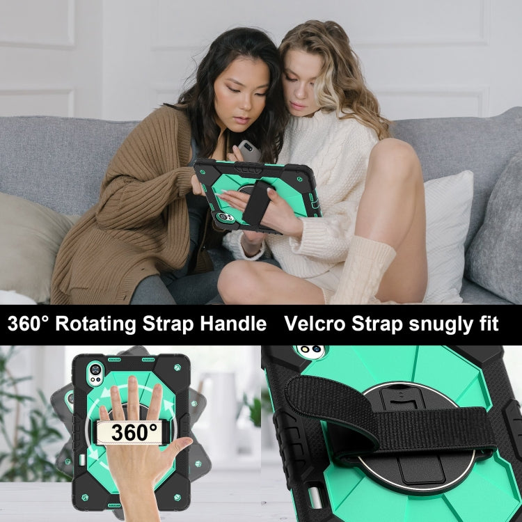 For Huawei MatePad Air 12 2024 Contrast Color Robot Silicone Hybrid PC Tablet Case(Black Mint Green) - free shipping - PMC TechLife - Order now!