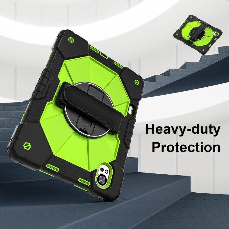 For Huawei MatePad Air 12 2024 Contrast Color Robot Silicone Hybrid PC Tablet Case(Black Yellow Green) - Huawei by PMC TechLife | Online Shopping South Africa | PMC TechLife | Buy Now Pay Later Mobicred