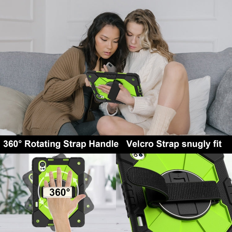 For Huawei MatePad Air 12 2024 Contrast Color Robot Silicone Hybrid PC Tablet Case(Black Yellow Green) - Huawei by PMC TechLife | Online Shopping South Africa | PMC TechLife | Buy Now Pay Later Mobicred