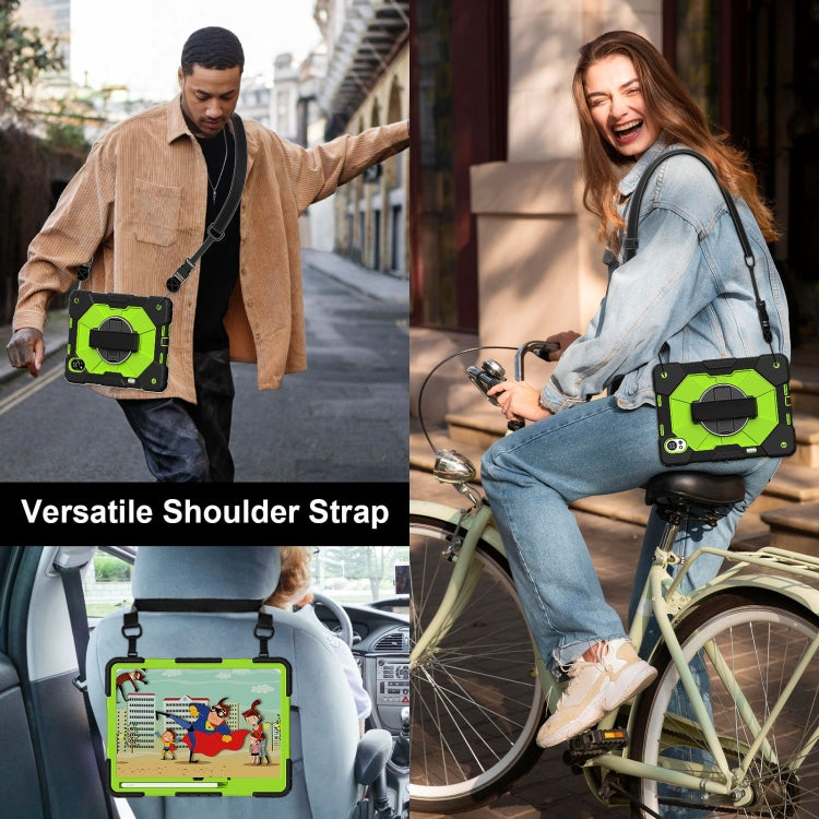 For Huawei MatePad Air 12 2024 Contrast Color Robot Silicone Hybrid PC Tablet Case(Black Yellow Green) - Huawei by PMC TechLife | Online Shopping South Africa | PMC TechLife | Buy Now Pay Later Mobicred