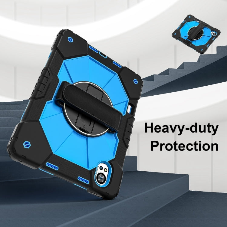 For Huawei MatePad Air 12 2024 Contrast Color Robot Silicone Hybrid PC Tablet Case(Black Blue) - Huawei by PMC TechLife | Online Shopping South Africa | PMC TechLife | Buy Now Pay Later Mobicred