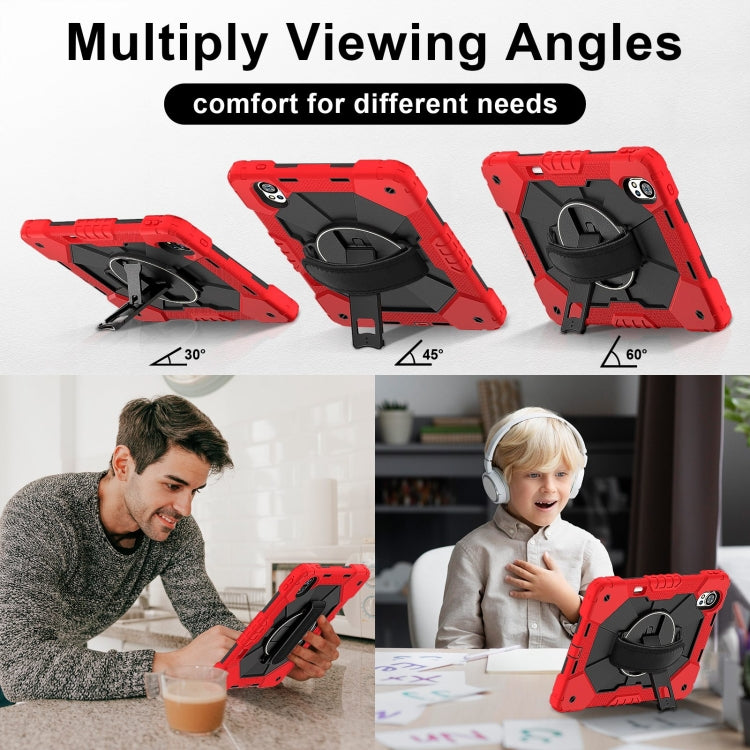 For Huawei MatePad Air 12 2024 Contrast Color Robot Silicone Hybrid PC Tablet Case(Red Black) - Huawei by PMC TechLife | Online Shopping South Africa | PMC TechLife | Buy Now Pay Later Mobicred