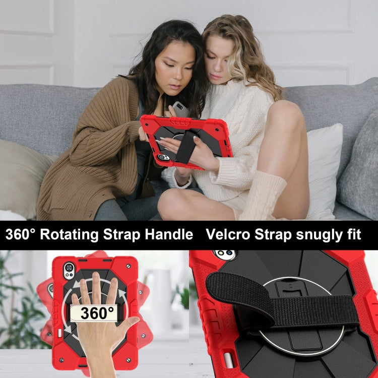 For Huawei MatePad Air 12 2024 Contrast Color Robot Silicone Hybrid PC Tablet Case(Red Black) - Huawei by PMC TechLife | Online Shopping South Africa | PMC TechLife | Buy Now Pay Later Mobicred