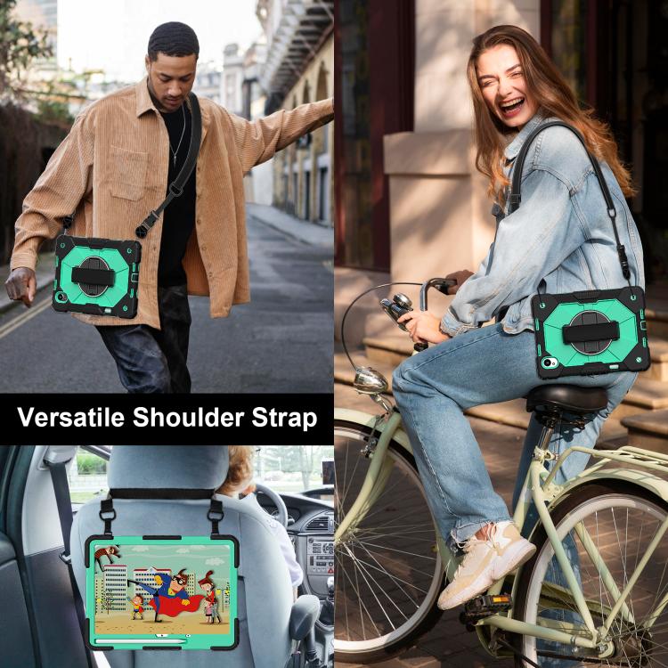 For Huawei MatePad 11.5 S Contrast Color Robot Silicone Hybrid PC Tablet Case(Black Mint Green) - free shipping - PMC TechLife - Order now!