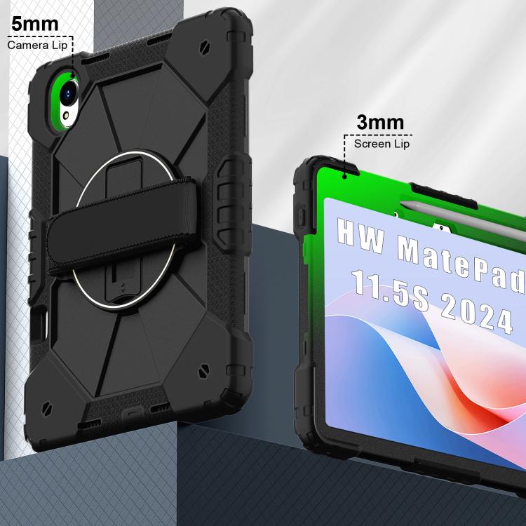 For Huawei MatePad 11.5 S Contrast Color Robot Silicone Hybrid PC Tablet Case(Black) - free shipping - PMC TechLife - Order now!