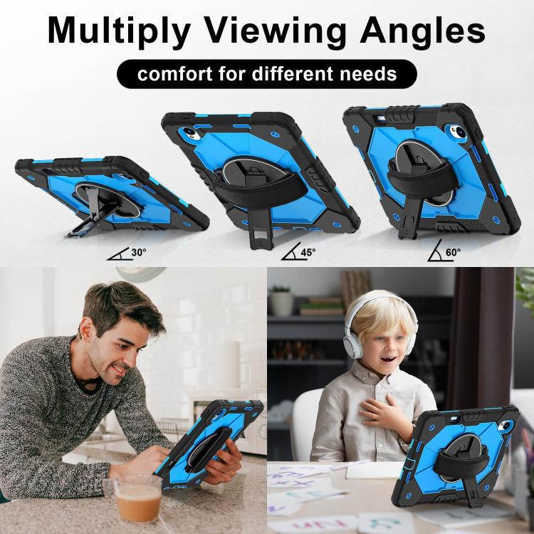 For Huawei MatePad 11.5 S Contrast Color Robot Silicone Hybrid PC Tablet Case(Black Blue) - free shipping - PMC TechLife - Order now!