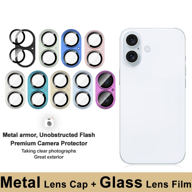 For iPhone 16 / 16 Plus IMAK Metal Armor Premium Camera Protector Film(Light Blue) - free shipping - PMC Jewellery - Order now!