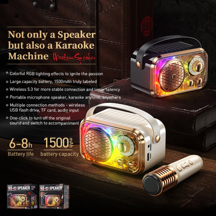 WK WD-03 Honey Portable Mini Bluetooth Speaker with RGB Light(Beige) - free shipping - PMC Jewellery - Order now!