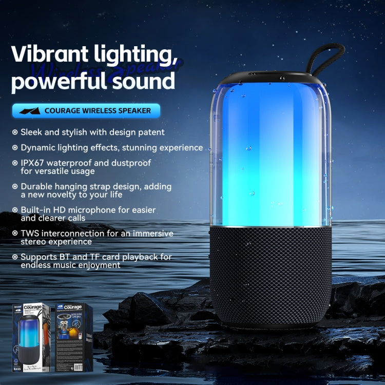 WK Beluga D13 Outdoor Waterproof Portable Bluetooth Speaker(Black) - free shipping - PMC Jewellery - Order now!