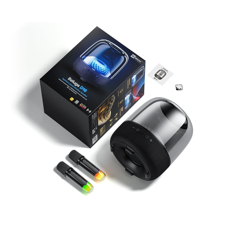 WK Beluga D16 Smart Island Desktop Bluetooth Speaker with Dual Microphones(Black) - free shipping - PMC Jewellery - Order now!