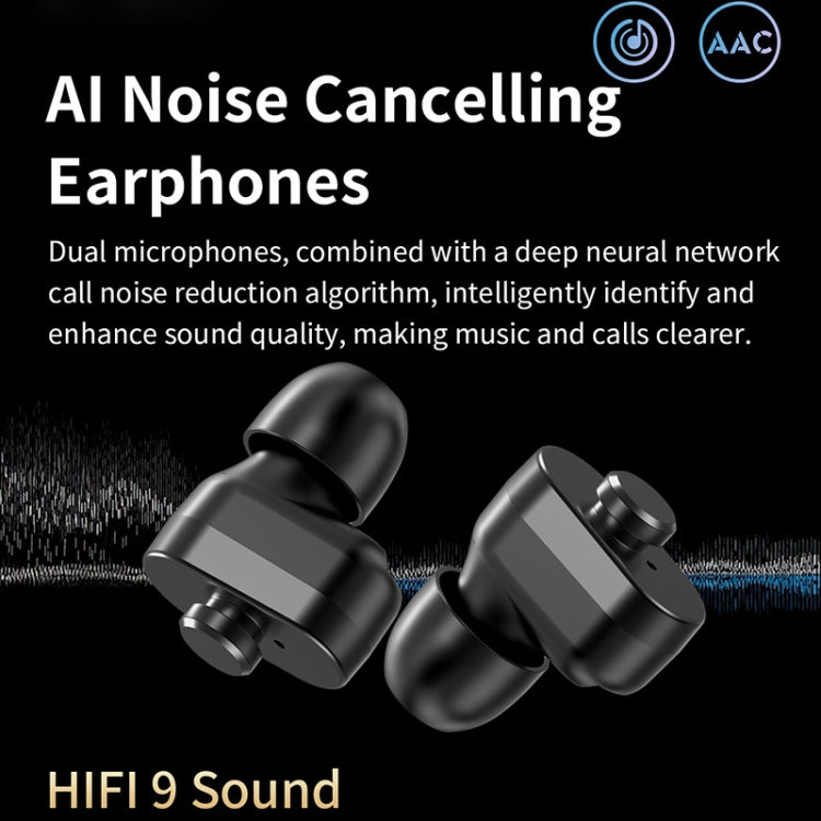 LC19 1.53 inch 2 in 1 Bluetooth Earphone IP67 Waterproof Smart Watch, Support Sleep Monitoring(Black Silver) - Smart Watches by PMC TechLife | Online Shopping South Africa | PMC TechLife | Buy Now Pay Later Mobicred