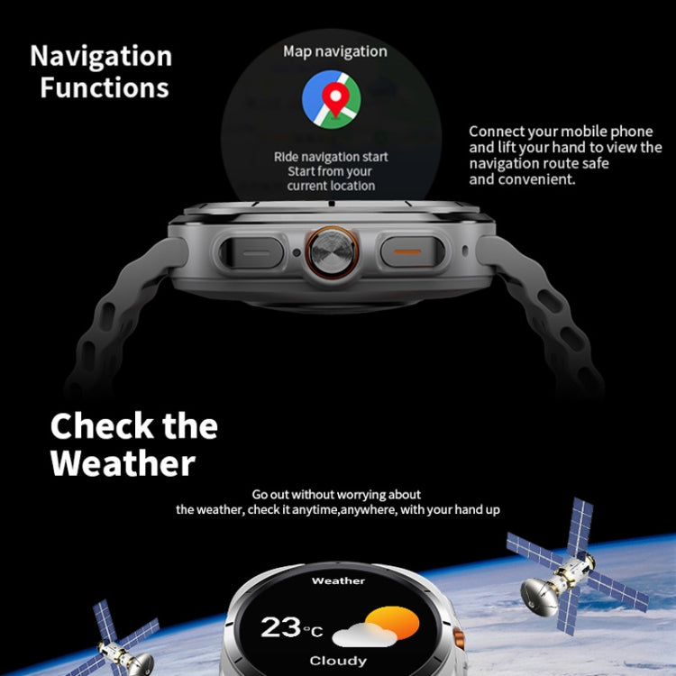 W7 1.43 inch IP68 Waterproof Smart Watch, Support Sedentary Reminder / Sleep Monitoring(Black) - Smart Watches by PMC TechLife | Online Shopping South Africa | PMC TechLife | Buy Now Pay Later Mobicred