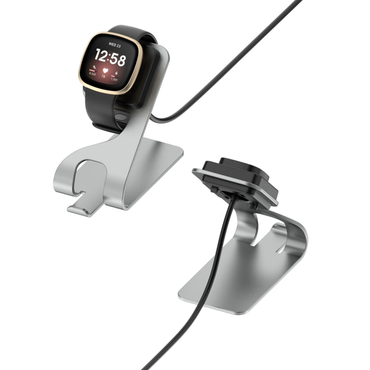 For Google Pixel Watch 3 41 / 45mm Rotatable Smart Watch Fast Charger Metal Dock Charger Holder(Grey) - Other by PMC TechLife | Online Shopping South Africa | PMC TechLife | Buy Now Pay Later Mobicred