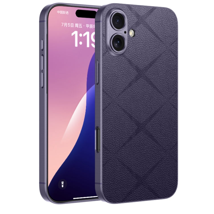 For iPhone 16 Plus GKK Asterism Metal Paint Skin Feel Leather Full Coverage Phone Case(Purple) - free shipping - PMC Jewellery - Order now!