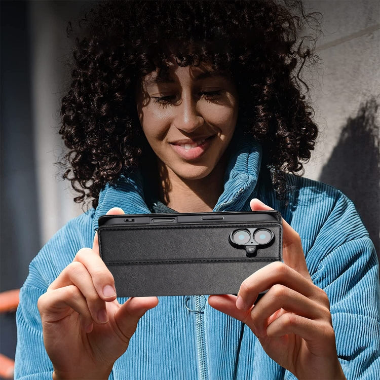 For iPhone 16 Plus LC.IMEEKE RFID Anti-theft Leather Phone Case(Black) - free shipping - PMC Jewellery - Order now!