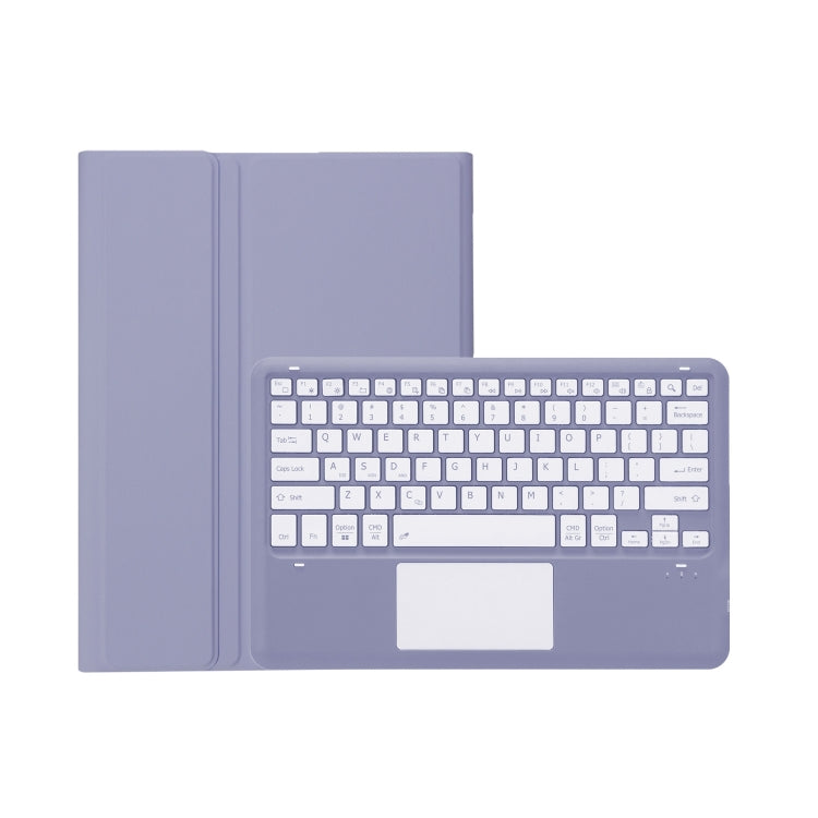 For Xiaomi Redmi Pad Pro 12.1 A0N11-A Detachable Bluetooth Keyboard TPU Lambskin Leather Tablet Case with Touchpad(Lavender White) - Others Keyboard by PMC Jewellery | Online Shopping South Africa | PMC Jewellery | Buy Now Pay Later Mobicred