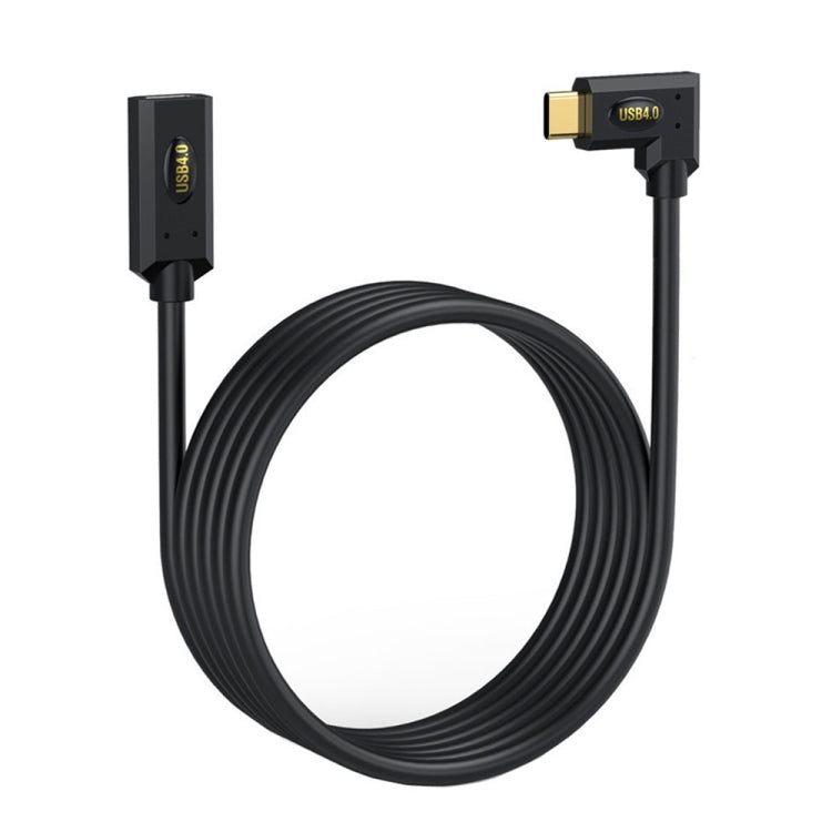 240W USB-C / Type-C Male to Female Multi-function Elbow USB 4.0 Data Extension Cable, Length:1m - Cable & Adapters by PMC Jewellery | Online Shopping South Africa | PMC Jewellery | Buy Now Pay Later Mobicred