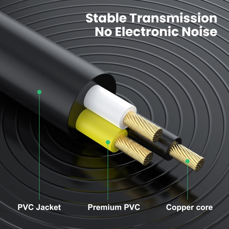 0.3m Gold Plated 6.35mm Female to 2 x 6.35mm Male Stereo Audio Adapter Y Splitter Cable(Black) - Video & Audio Cable by PMC Jewellery | Online Shopping South Africa | PMC Jewellery | Buy Now Pay Later Mobicred