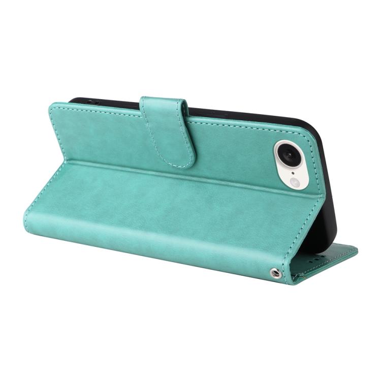 For iPhone 16e Embossed Butterfly Flowers Leather Phone Case(Green) - iPhone 16e Cases by PMC TechLife | Online Shopping South Africa | PMC TechLife | Buy Now Pay Later Mobicred