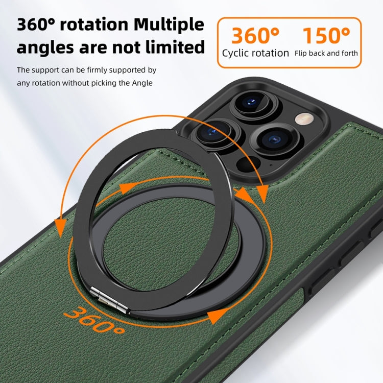 For iPhone 16 Plus Yashi 360 Degree Rotating MagSafe Holder Phone Case(Dark Green) - free shipping - PMC Jewellery - Order now!