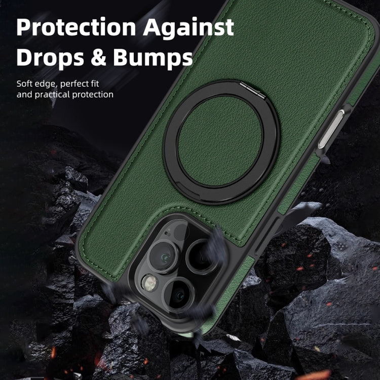 For iPhone 16 Plus Yashi 360 Degree Rotating MagSafe Holder Phone Case(Dark Green) - free shipping - PMC Jewellery - Order now!