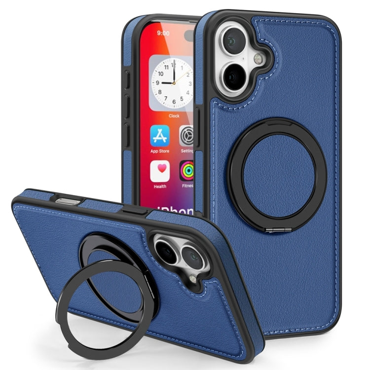 For iPhone 16 Plus Yashi 360 Degree Rotating MagSafe Holder Phone Case(Blue) - free shipping - PMC Jewellery - Order now!