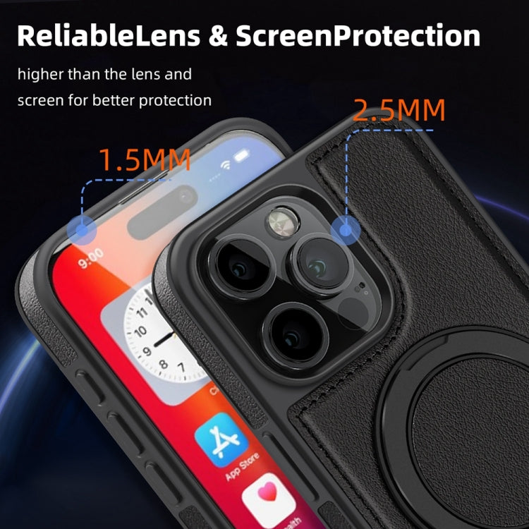 For iPhone 16 Plus Yashi 360 Degree Rotating MagSafe Holder Phone Case(Black) - free shipping - PMC Jewellery - Order now!