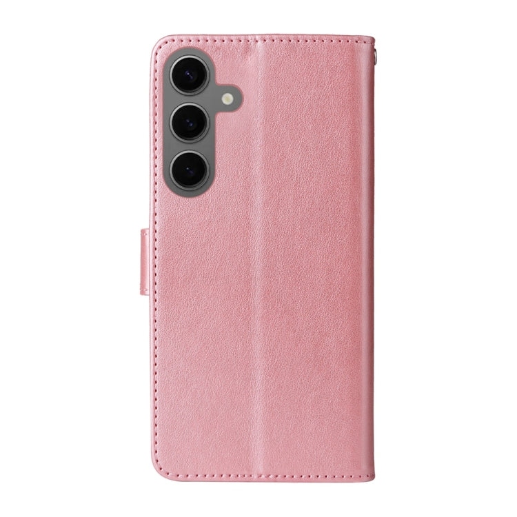 For Samsung Galaxy S25 5G Embossed Butterfly Flowers Leather Phone Case(Rose Gold) - free shipping - PMC Jewellery - Order now!
