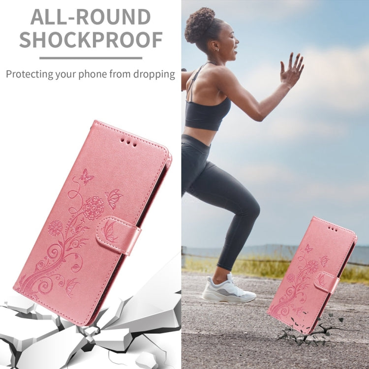 For Samsung Galaxy S25 5G Embossed Butterfly Flowers Leather Phone Case(Rose Gold) - free shipping - PMC Jewellery - Order now!