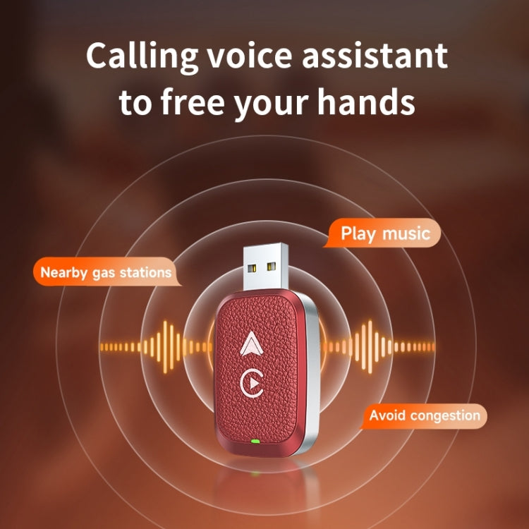 2 in 1 Car Carplay / Android Auto Carplay Box Wired to Wireless Adapter(Red) - free shipping - PMC Jewellery - Order now!