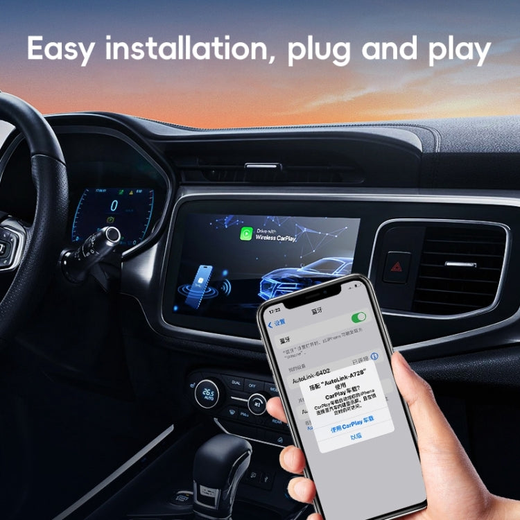 USB, USB-C / Type-C Wired to Wireless Car CarPlay Box Adapter for iPhone(White) - free shipping - PMC Jewellery - Order now!