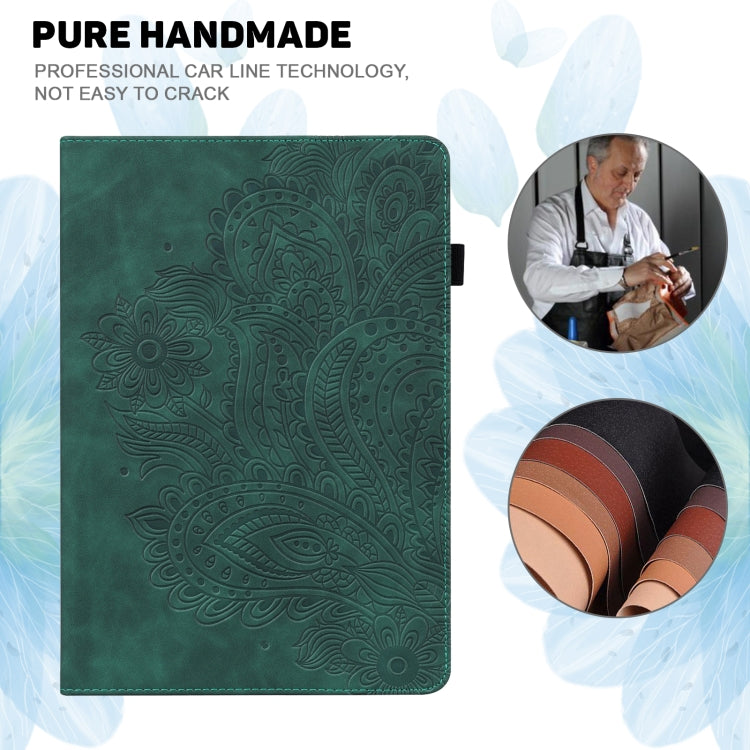 For Honor Pad X9 Peacock Embossed Pattern Leather Tablet Case(Green) - Honor by PMC TechLife | Online Shopping South Africa | PMC TechLife | Buy Now Pay Later Mobicred