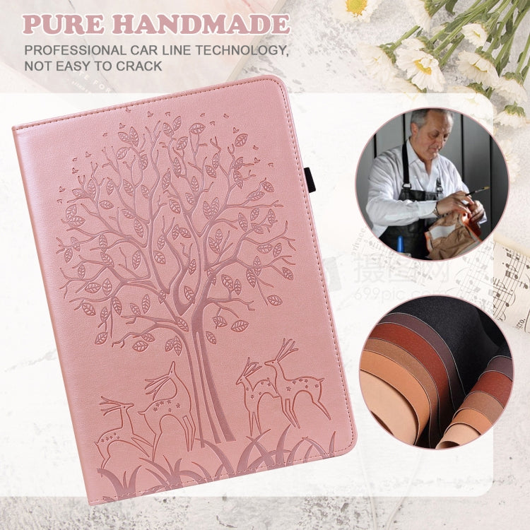 For Honor Pad X9 Tree & Deer Embossed Leather Tablet Case(Pink) - free shipping - PMC TechLife - Order now!