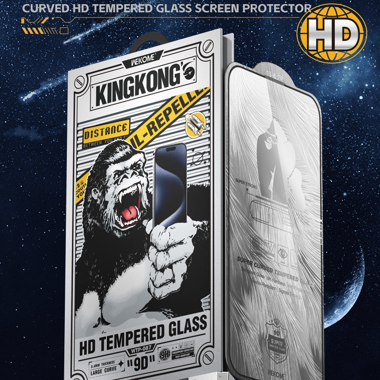 For iPhone 16 Pro WK WTP-087 Space King Kong 9D Curved HD Tempered Glass Screen Protector - free shipping - PMC Jewellery - Order now!