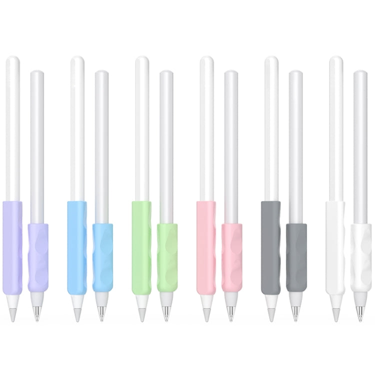 For Apple Pencil & Huawei M-Pencil Series Universal Stylus Silicone Protective Grip Cover(White) - Pencil Accessories by PMC Jewellery | Online Shopping South Africa | PMC Jewellery | Buy Now Pay Later Mobicred