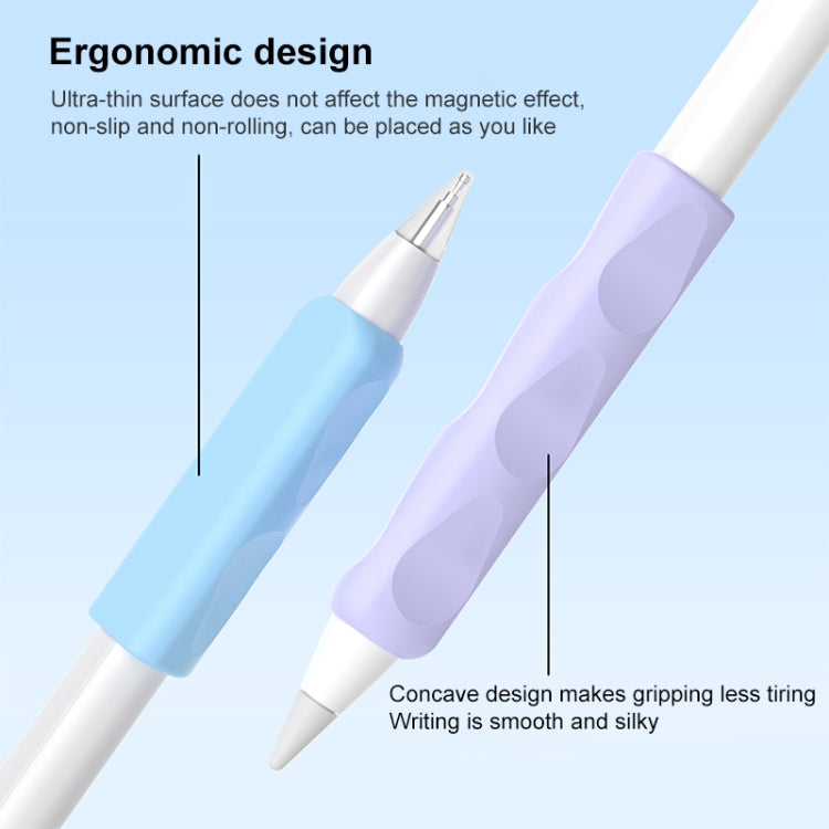 For Apple Pencil & Huawei M-Pencil Series Universal Stylus Silicone Protective Grip Cover(Blue) - Pencil Accessories by PMC Jewellery | Online Shopping South Africa | PMC Jewellery | Buy Now Pay Later Mobicred