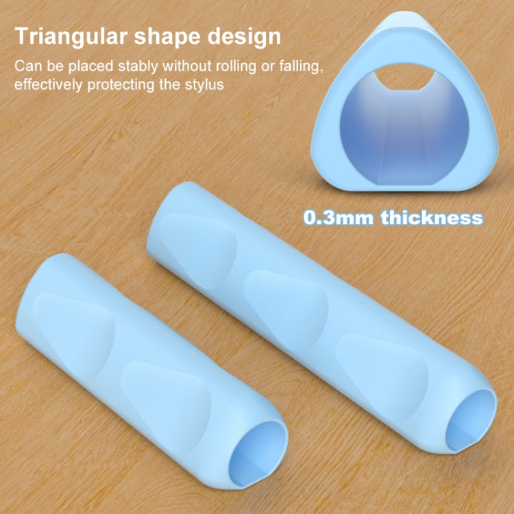 For Apple Pencil & Huawei M-Pencil Series Universal Stylus Silicone Protective Grip Cover(White) - Pencil Accessories by PMC Jewellery | Online Shopping South Africa | PMC Jewellery | Buy Now Pay Later Mobicred