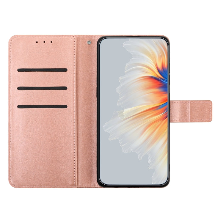 For Motorola Moto G Play 2024 Flower Embossed Leather Phone Case(Rose Gold) - Motorola Cases by PMC Jewellery | Online Shopping South Africa | PMC Jewellery | Buy Now Pay Later Mobicred